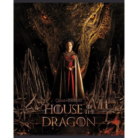 Notebook of 48 sheets in the cage "Dragon House", cover coated cardboard, rounded corners, mix