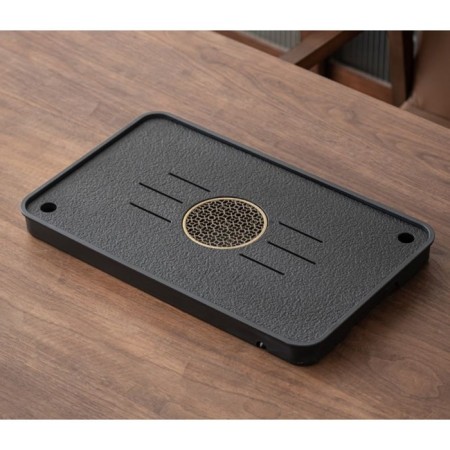 Traine for the tea ceremony, 43.5 x 26.5 x 3.5 cm, black