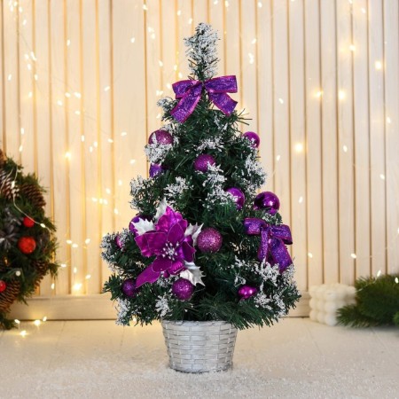 Christmas tree decor "Festive" bow Ball, 20x58 cm, purple-1