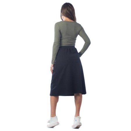 Women's skirt, size 48, black color-3