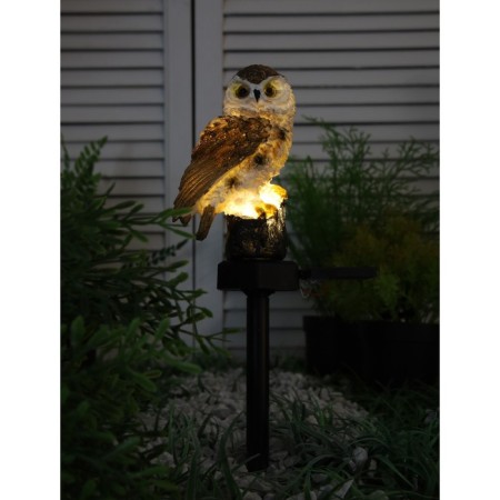 Garden lamp on the sunny battery "Owl", 45 cm, 1 LED, glow warm white