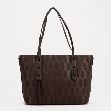 Zipper bag with zipper, brown color