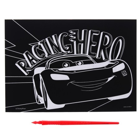 Engraving with a rainbow holographic base, A5 format, wheelbarrows-3