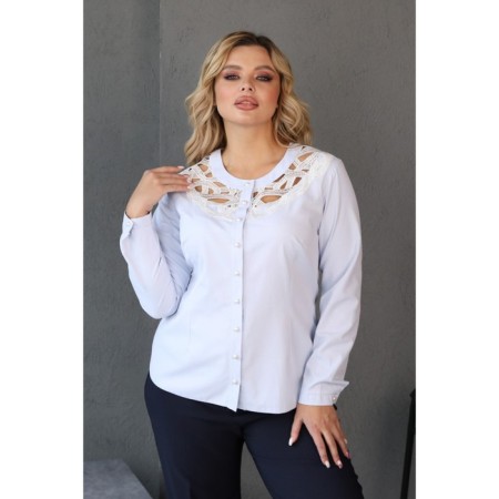 Female shirt, size 52, blue color-7