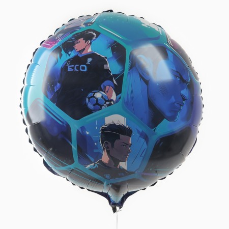 Flaged balloon 18 "" anime. Football ", Circle, with a substrate-1