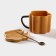 Ceramic mug "Tiger's paw", 350 ml, orange color