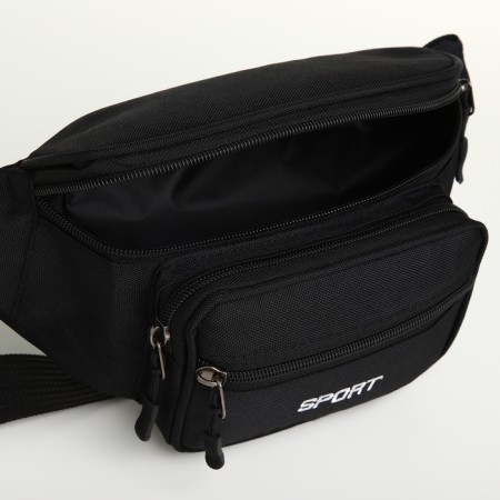 Board belt on lightning, 2 external pockets, black color-5