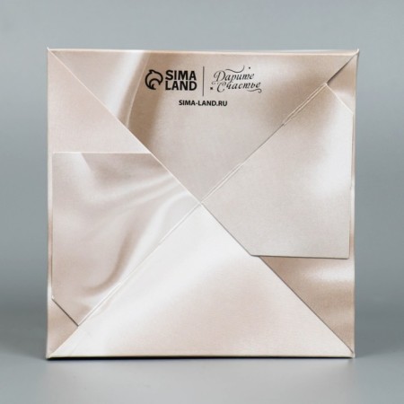 Gift box for flowers with PVC lid, packaging, "silk", 12 x 12 x 12 cm-4