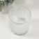 Bank for candles glass "Palm leaves" Transparent 200 ml 7x7x8 cm