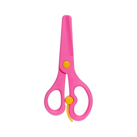Baby scissors 13 cm, plastic, fixator, rounded ends, in a cardboard box, a mix-3