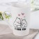 Porcelain share mug "Bear in love", 380 ml, white color