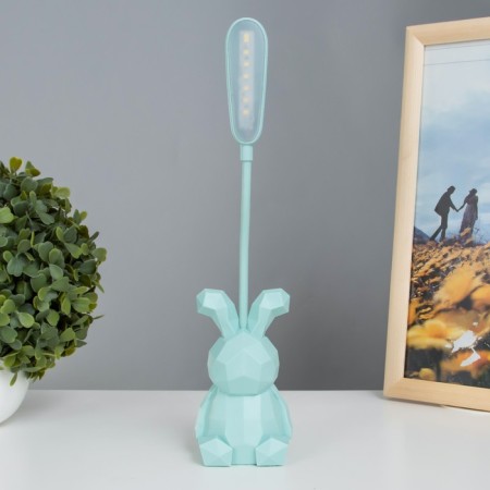 Bunny table lamp LED 3W USB Blue 6.5x6.5x28 cm Risalux-3
