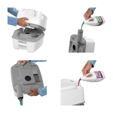 Liquid institute, upper tank 12 l, lower tank 15 l, white, Porta Potti-3