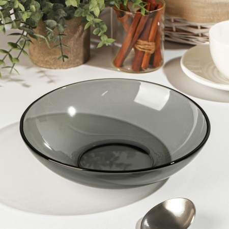 Deep plate Basilico. Lava Grey, 700 ml, d = 19 cm, gray color