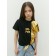 T -shirt Children's Amarobaby Gloss, height 128 cm, black/gold color
