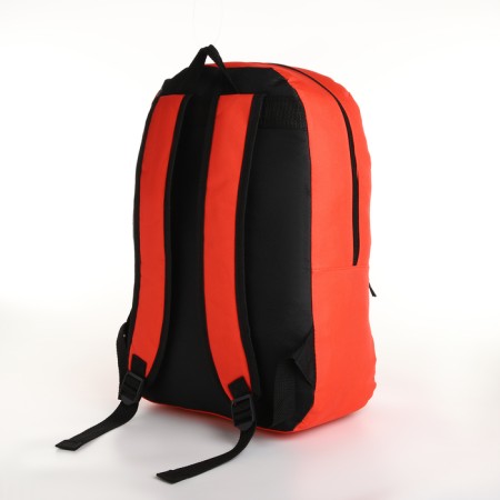 Youth backpack with lightning, external pocket, red color-3