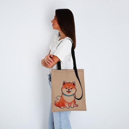 Bag Schoper "Siba-Inu", 35x0.5x40 cm, Department without lightning, without lining, beige-6