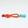 Chewing toy with rope "Papilla", up to 25 cm, orange/blue