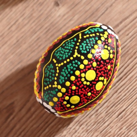Musical instrument Marakas "Egg with a pattern - point painting" 7x5x5 cm-2
