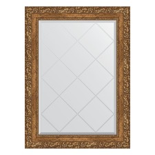 Mirror with engraving in the baguette frame, bronze vignette 85 mm, 65x87 cm