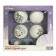 New Year's Christmas tree decoration for coloring, set 4 pcs, ball 5.5 cm, paints "Cold heart"