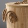 Bellya basket, with a lid and handles, folding, 33 × 50 cm, bamboo, jute