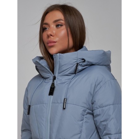 Coat insulated winter female, size 44, blue color-20
