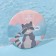 Mirror "raccoon", d = 7 cm, multi -colored