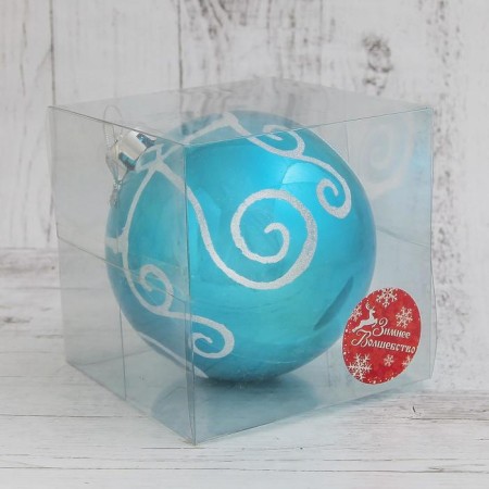 Ball plastic D-12 cm "painted pattern" Goloboy-1