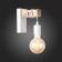 Wall lamp EVOLUCE. SL1142.501.01. Bagetti. 1x60 W, E27, 6.5x16 cm, white color, light wood