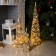 LED figure “Gray cones” 40, 60, 80 cm, textiles, metal, batteries AAX2 (not in the kit), glow warm white