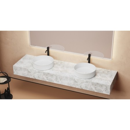 ABBER Bequem AC2114 sink, invoice, 415x415x120 mm, white-3