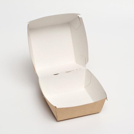 Packaging for burgers, craft, 11 x 11 x 11 cm-1