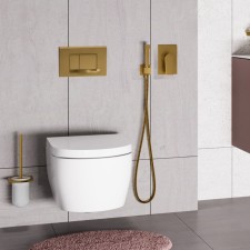 Shower mixer Wasserkraft Abens 5551, single -legged, watering can, without spout, gold
