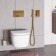 Shower mixer Wasserkraft Abens 5551, single -legged, watering can, without spout, gold