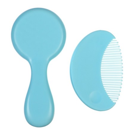 Baby comb + massage hair brush, from 0 months., Biryuzovoy color-6