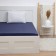 Electris sheet Ethel 160*200*25 cm, col. Blue, 100% cotton, Maco-Satin, 114g/m2