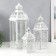 Summary metal, glass "Lantern-openwork tower" Nr 3 pcs D-8, 13, 16 cm white 48x23 cm