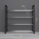 Shoe -shoe Dolyana, 4 tiers, 42 × 19 × 55 cm, black color