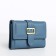 Women's wallet on the button, blue color