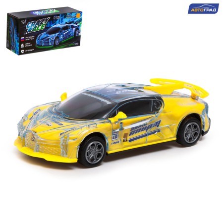 Inertial machine "Crazy Race, Racing", Russian voice acting, light, yellow color