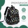 Baby backpack on lightning, external pocket, black color