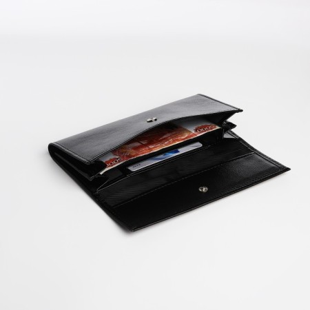 Women's wallet on the button, powder color-3