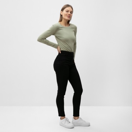 Jeans insulated female, black color, size 32 (48)-1