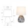 Rivoli Damaris 1he14, 40 watts Ceramics Black and white with a lampshade