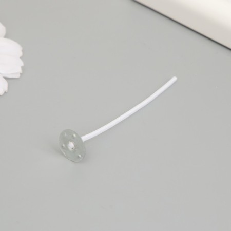 Cotton flash wick, white metal 6 cm-1
