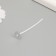 Cotton flash wick, white metal 6 cm