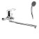 Everest bathtub B22-023, straight flat spout, with a shower set, chrome