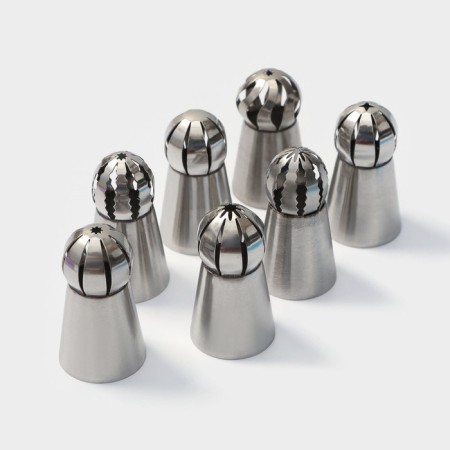 Set of confectionery shares, 9 objects: bag, 7 nozzles (d = 3 cm), adapter, mix nozzles-2
