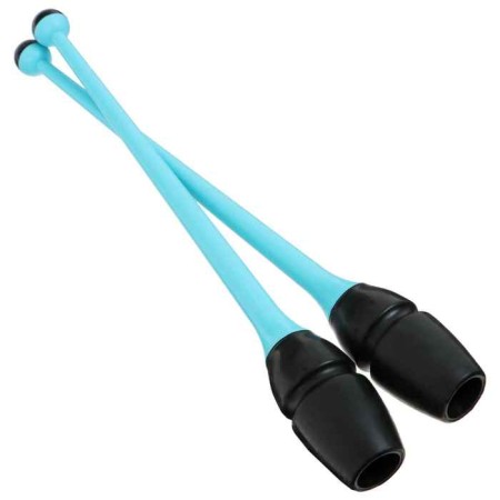 Bulas for rhythmic gymnastics inserted Grace Dance, 36 cm, blue/black color-2
